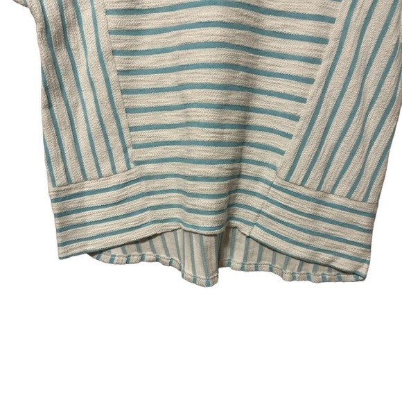 Jones New York Pullover Striped Teal Green and White Dolan Short Sleeve Size XL - Picture 8 of 8